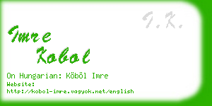 imre kobol business card